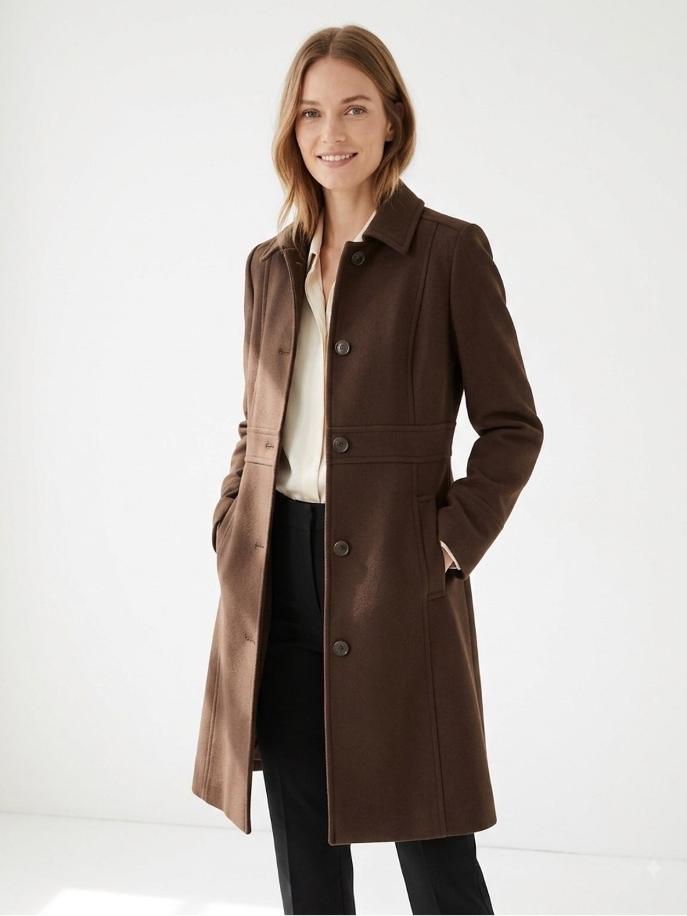 NWT J. Crew Lady Day Wool Coat - Chocolate Brown -Size 0, Quiet Luxury Essential